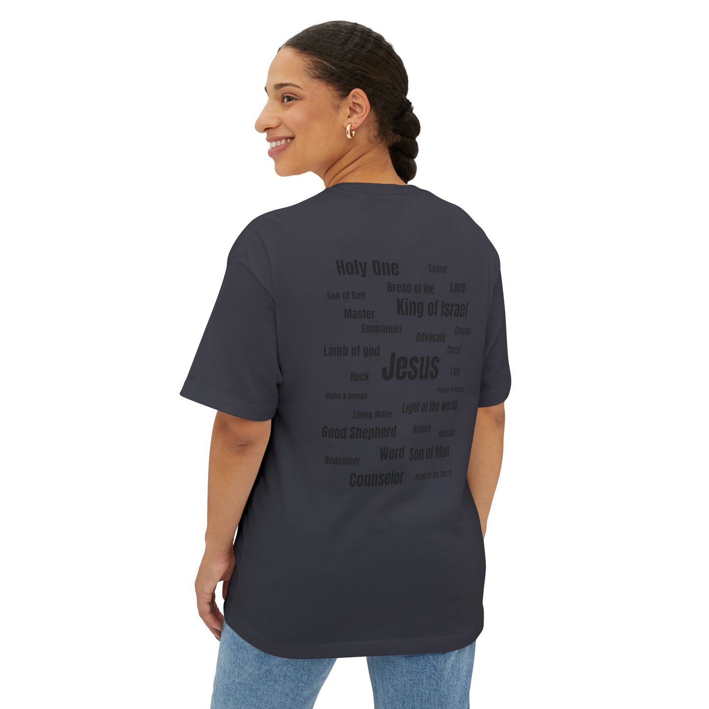 Names of Jesus Oversized Boxy Tee - Stand & Shine Collective