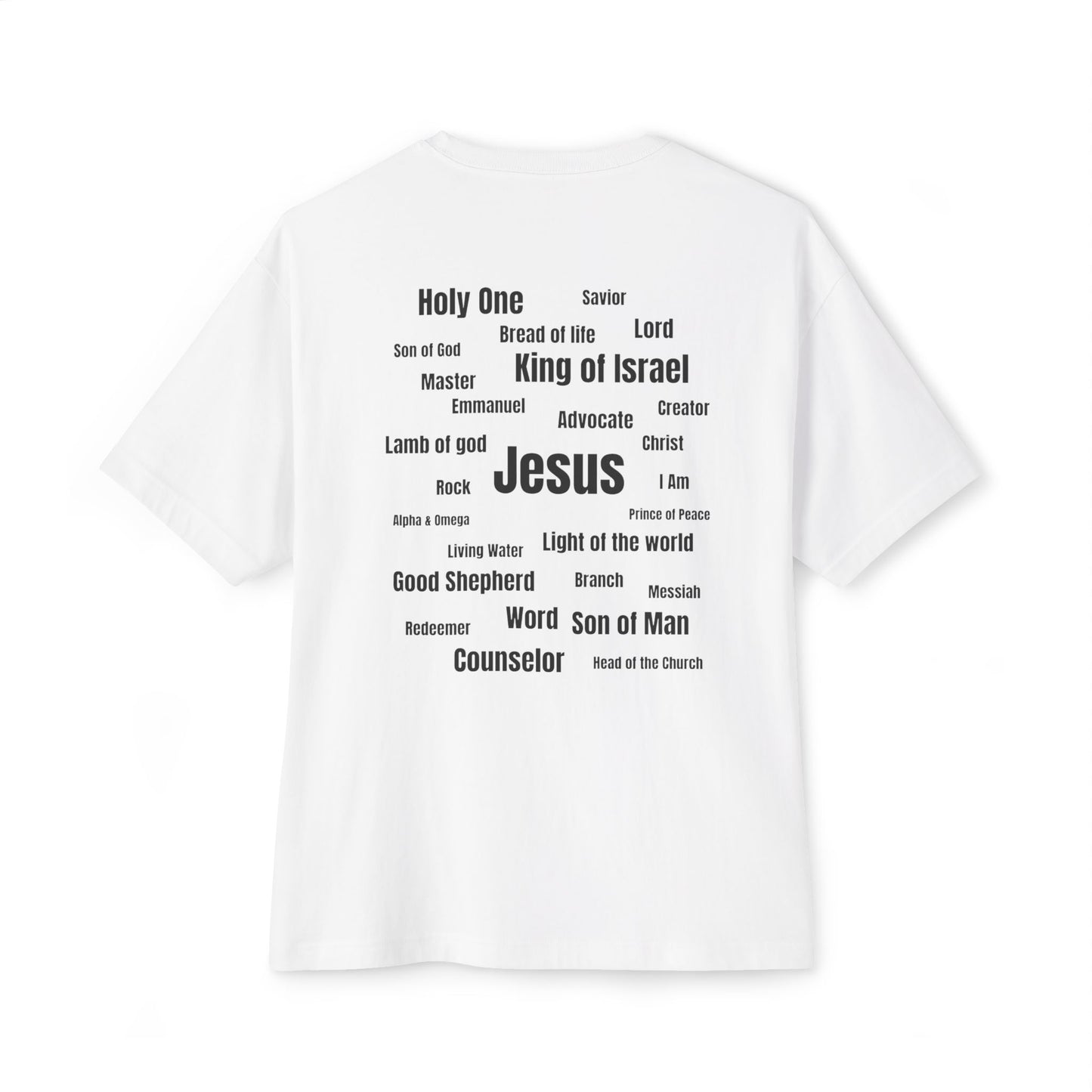 Names of Jesus Oversized Boxy Tee - Stand & Shine Collective