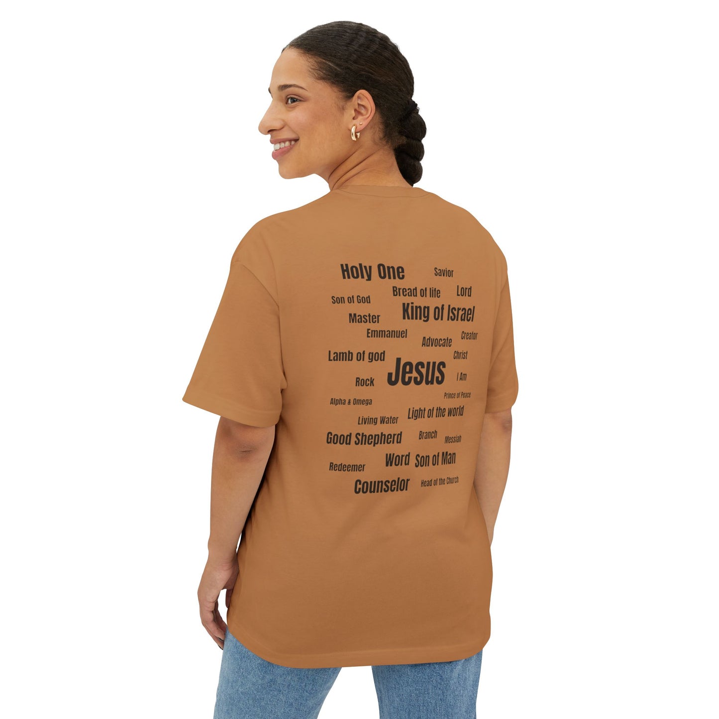 Names of Jesus Oversized Boxy Tee - Stand & Shine Collective