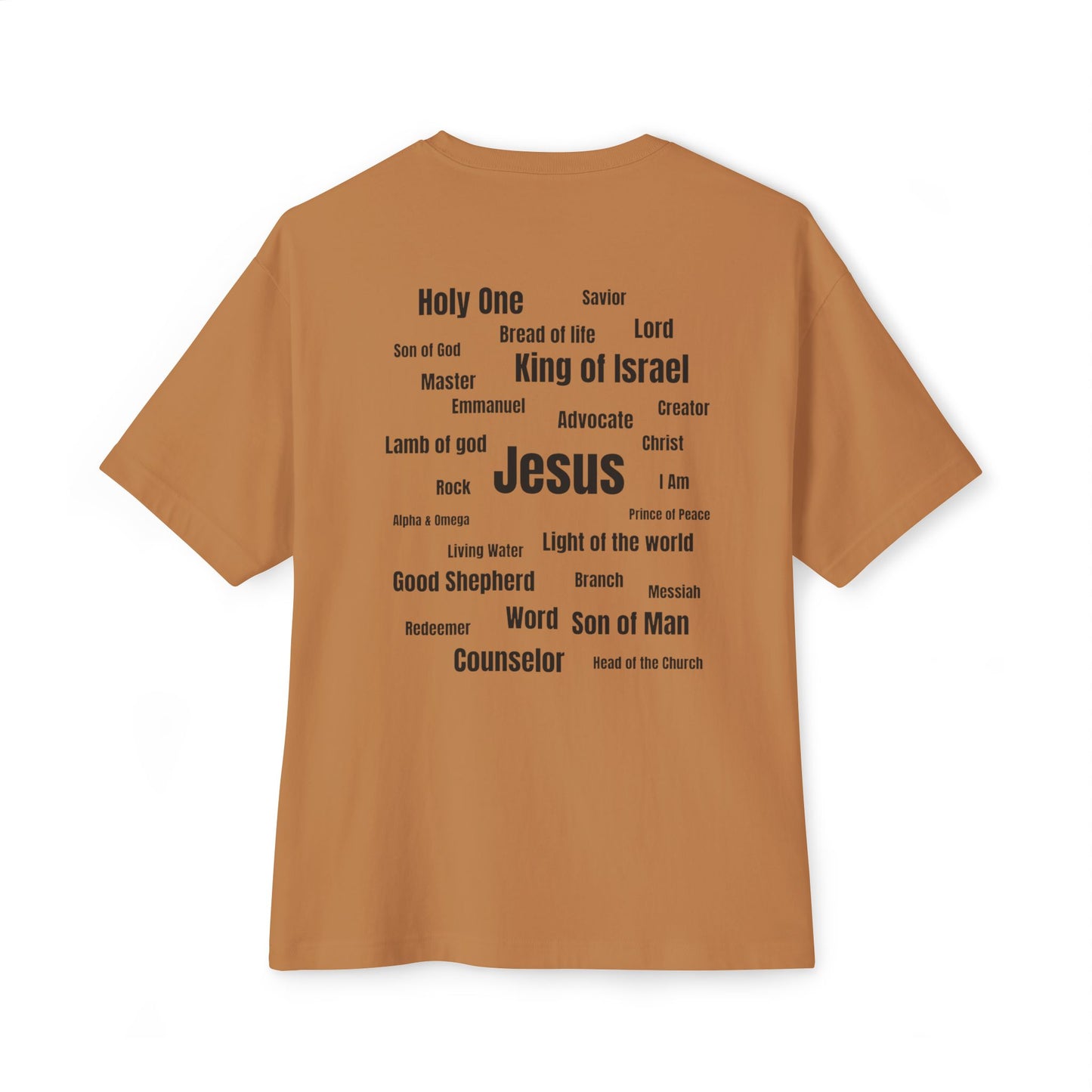 Names of Jesus Oversized Boxy Tee - Stand & Shine Collective