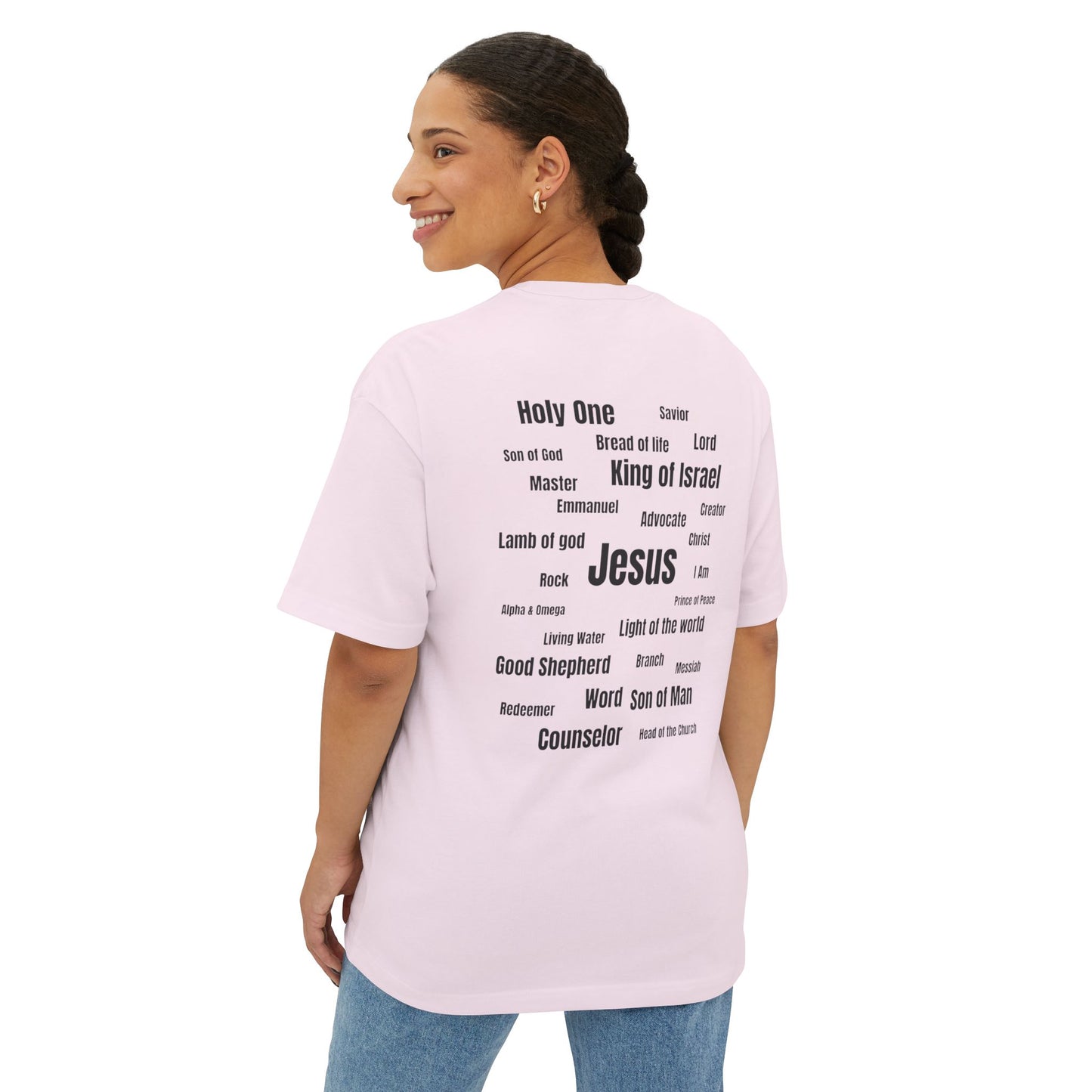 Names of Jesus Oversized Boxy Tee - Stand & Shine Collective