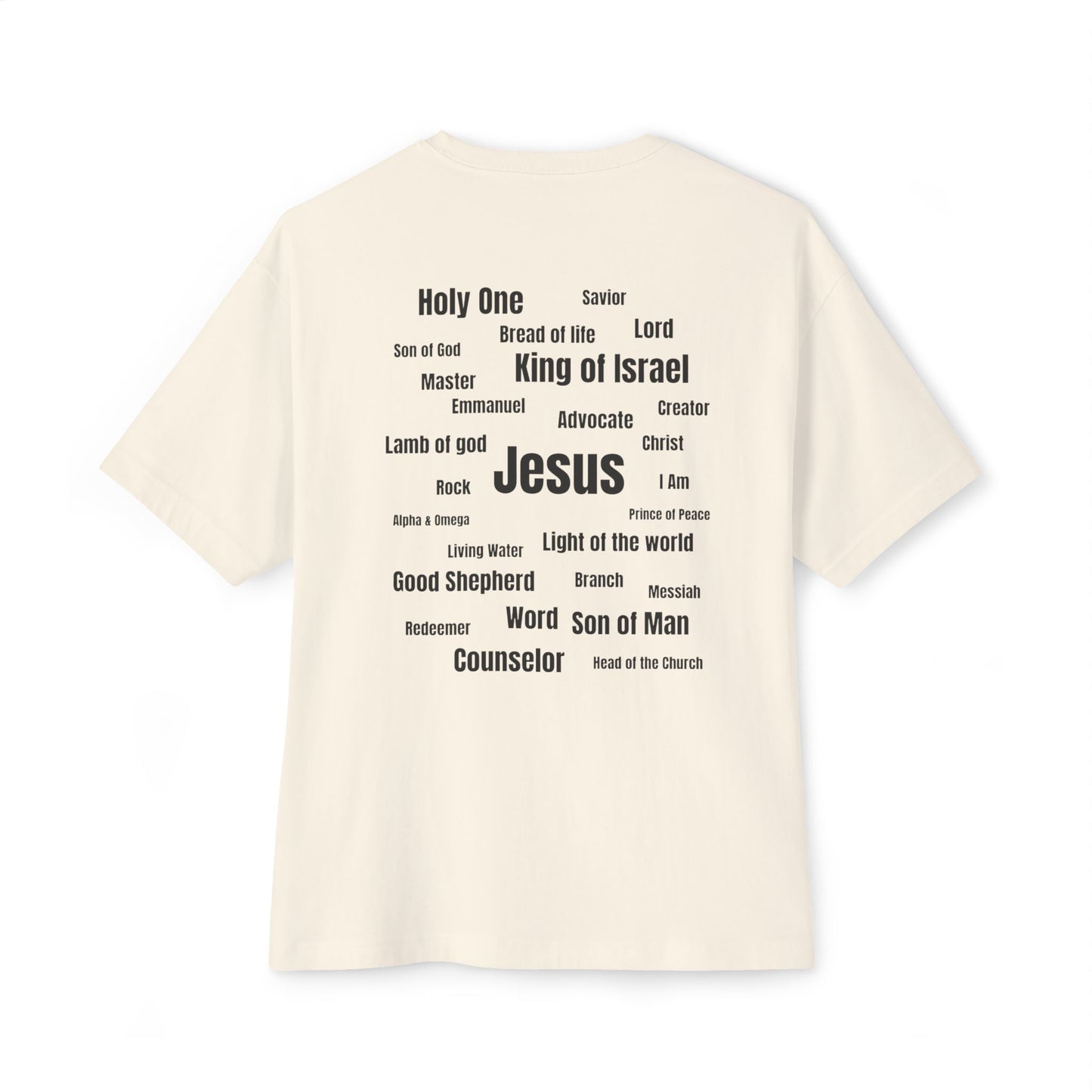 Names of Jesus Oversized Boxy Tee - Stand & Shine Collective
