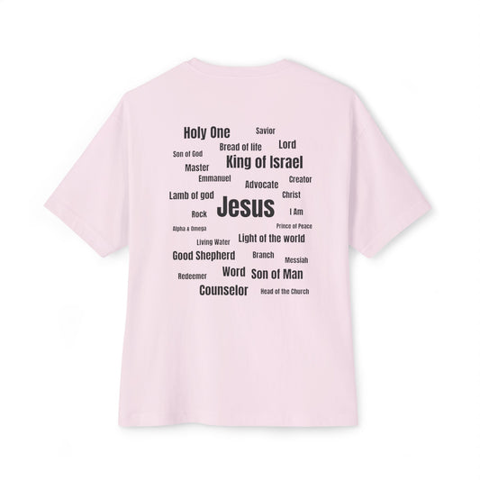 Names of Jesus Oversized Boxy Tee - Stand & Shine Collective