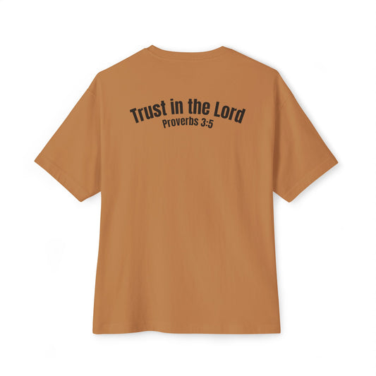 Trust in the Lord Oversized Boxy Tee - Stand & Shine Collective - Relaxed Fit, Casual Wear, Everyday Style